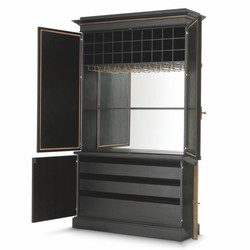 Casa Padrino armadio bar di lusso nero 153 x A. 250 cm - Mobile bar di lusso