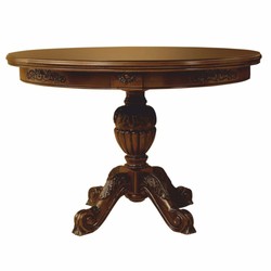 Casa Padrino table à manger baroque de luxe marron foncé 100-140 cm - Meubles de salle à manger baroque