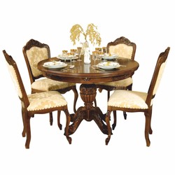 Casa Padrino table à manger baroque de luxe marron foncé 100-140 cm - Meubles de salle à manger baroque