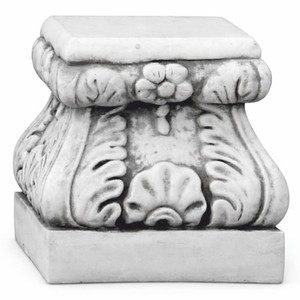 Casa Padrino piédestal baroque gris H. 27 cm - Décoration de jardin de style baroque