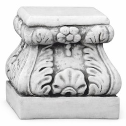 Casa Padrino Baroque Pedestal Gray H. 27 cm - Baroque Style Garden Decor