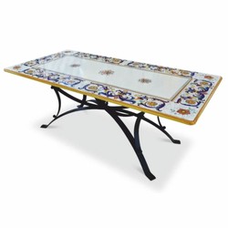 Casa Padrino table de jardin Art Nouveau de luxe 200 cm - Fabriquée en Italie