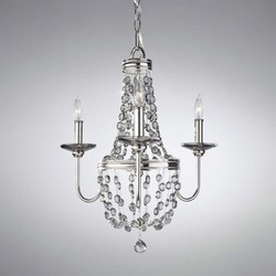 Casa Padrino baroque crystal chandelier silver Ø 47 x H. 50.2 cm - Baroque lights