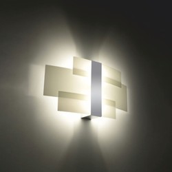 Casa Padrino aplique LED de pared plata / blanco 42 cm - Apliques LED de pared