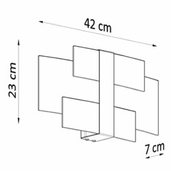 Casa Padrino aplique LED de pared plata / blanco 42 cm - Apliques LED de pared
