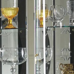 Casa Padrino vitrine baroque de luxe noir / or 139 x H. 213 cm - Fabriqué en Italie