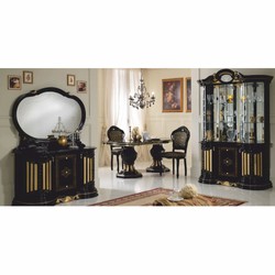 Casa Padrino vitrine baroque de luxe noir / or 139 x H. 213 cm - Fabriqué en Italie