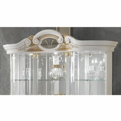 Casa Padrino vetrina barocco di lusso bianco / oro 139 x A. 213 cm - Mobili barocchi - Fatto in Italia