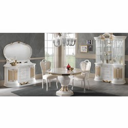 Casa Padrino vetrina barocco di lusso bianco / oro 139 x A. 213 cm - Mobili barocchi - Fatto in Italia