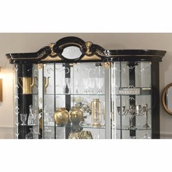 Casa Padrino vetrina barocco di lusso nero / oro 173 x A. 213 cm - Mobili barocchi - Fatto in Italia