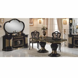Casa Padrino vetrina barocco di lusso nero / oro 173 x A. 213 cm - Mobili barocchi - Fatto in Italia