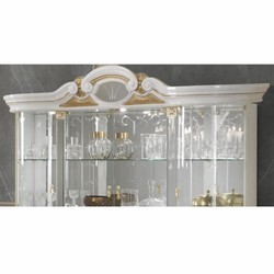 Casa Padrino vetrina barocco di lusso bianco / oro 173 x A. 213 cm - Mobili barocchi - Fatto in Italia