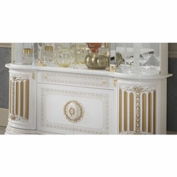 Casa Padrino vetrina barocco di lusso bianco / oro 173 x A. 213 cm - Mobili barocchi - Fatto in Italia