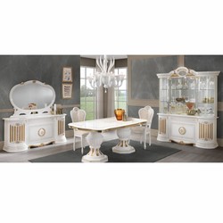 Casa Padrino vetrina barocco di lusso bianco / oro 173 x A. 213 cm - Mobili barocchi - Fatto in Italia
