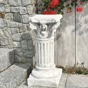 Casa Padrino colonne de décoration de jardin baroque blanc antique H. 62 cm