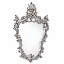 Casa Padrino Luxury Baroque Solid Wood Mirror Silver H. 73 cm - Made in Italy