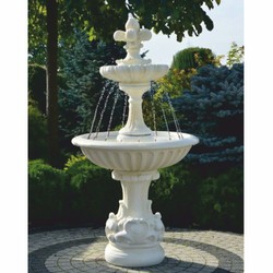Casa Padrino fuente barroco blanco Ø 92 x Al. 181 cm - Fuente de jardín nostálgica