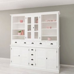 Casa Padrino armario de comedor de estilo campestre blanco 210 x Al. 220 cm - Muebles de comedor