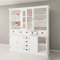 Casa Padrino armario de comedor de estilo campestre blanco 210 x Al. 220 cm - Muebles de comedor