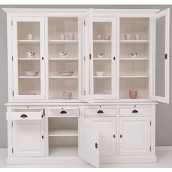 Casa Padrino armario de comedor de estilo campestre blanco 227 x Al. 225 cm - Muebles de comedor