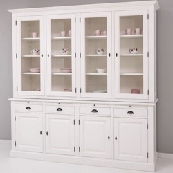Casa Padrino armario de comedor de estilo campestre blanco 227 x Al. 225 cm - Muebles de comedor
