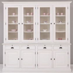 Casa Padrino armario de comedor de estilo campestre blanco 227 x Al. 225 cm - Muebles de comedor
