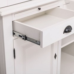 Casa Padrino armario de comedor de estilo campestre blanco 227 x Al. 225 cm - Muebles de comedor