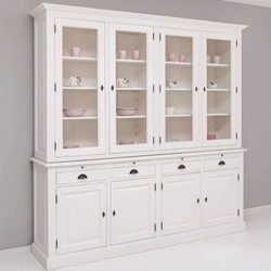 Casa Padrino armario de comedor de estilo campestre blanco 227 x Al. 225 cm - Muebles de comedor