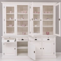 Casa Padrino armario de comedor de estilo campestre blanco 227 x Al. 225 cm - Muebles de comedor
