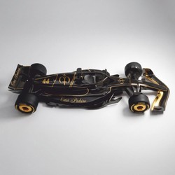 Casa Padrino coche de carreras decorativo XXL de Fórmula 1 negro / oro 180 cm - Decoración de pared Casa Padrino coche de carreras decorativo XXL de Fórmula 1 negro / oro 180 cm - Decoración de pared