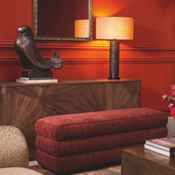 Casa Padrino Banco de Lujo Rojo Burdeos / Negro 142 cm - Muebles de Salón y Hotel