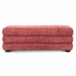 Casa Padrino Banco de Lujo Rojo Burdeos / Negro 142 cm - Muebles de Salón y Hotel