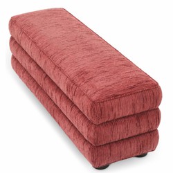 Casa Padrino Banco de Lujo Rojo Burdeos / Negro 142 cm - Muebles de Salón y Hotel