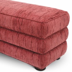 Casa Padrino Banco de Lujo Rojo Burdeos / Negro 142 cm - Muebles de Salón y Hotel