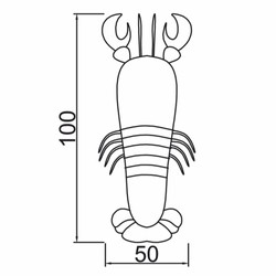 Casa Padrino Coussin Homard de Luxe Beige 100 cm - Coussin Décoratif d'Extérieu