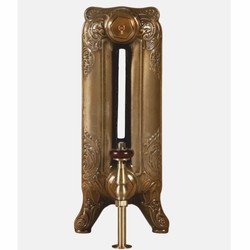Casa Padrino radiateur baroque en fonte marron / laiton 50 cm - Chauffage vintage