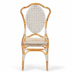 Luxus Garten Terrassen Stuhl 4er Set Hellgrau Naturfarben