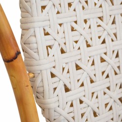 Luxus Garten Terrassen Stuhl 4er Set Hellgrau Naturfarben