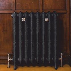 Casa Padrino radiateur baroque en fonte noir / bronze 64 cm - Chauffage vintage