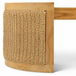 Casa Padrino Luxury Garden Table Natural 100 cm - Outdoor Garden Coffee Table