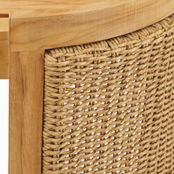 Casa Padrino Luxury Garden Table Natural 100 cm - Outdoor Garden Coffee Table