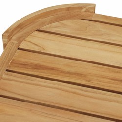 Casa Padrino Luxury Garden Table Natural 100 cm - Outdoor Garden Coffee Table