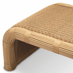 Casa Padrino tavolino da giardino di lusso miele 125 cm - Tavolino da esterno per giardino