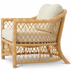 Casa Padrino Luxury Synthetic Rattan Garden Armchair Natural - Hotel & Garden Furniture