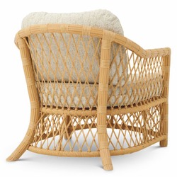 Casa Padrino Luxury Synthetic Rattan Garden Armchair Natural - Hotel & Garden Furniture