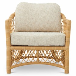 Casa Padrino Luxury Synthetic Rattan Garden Armchair Natural - Hotel & Garden Furniture