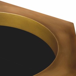 Casa Padrino Luxury Stainless Steel Flower Pot Vintage Brass / Black 69.5 cm