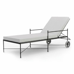 Casa Padrino Luxury Garden Lounger Black / Gray 190 cm - Hotel & Garden Furniture