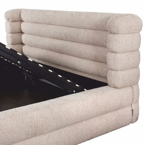 Casa Padrino Luxus Doppelbett Naturfarben 180 x 210 cm - Schlafzimmer Möbel