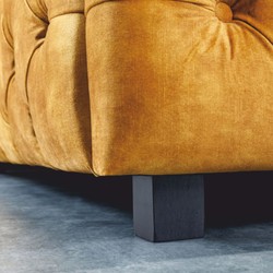 Chesterfield Bett Doppelbett Senfgelb Schwarz